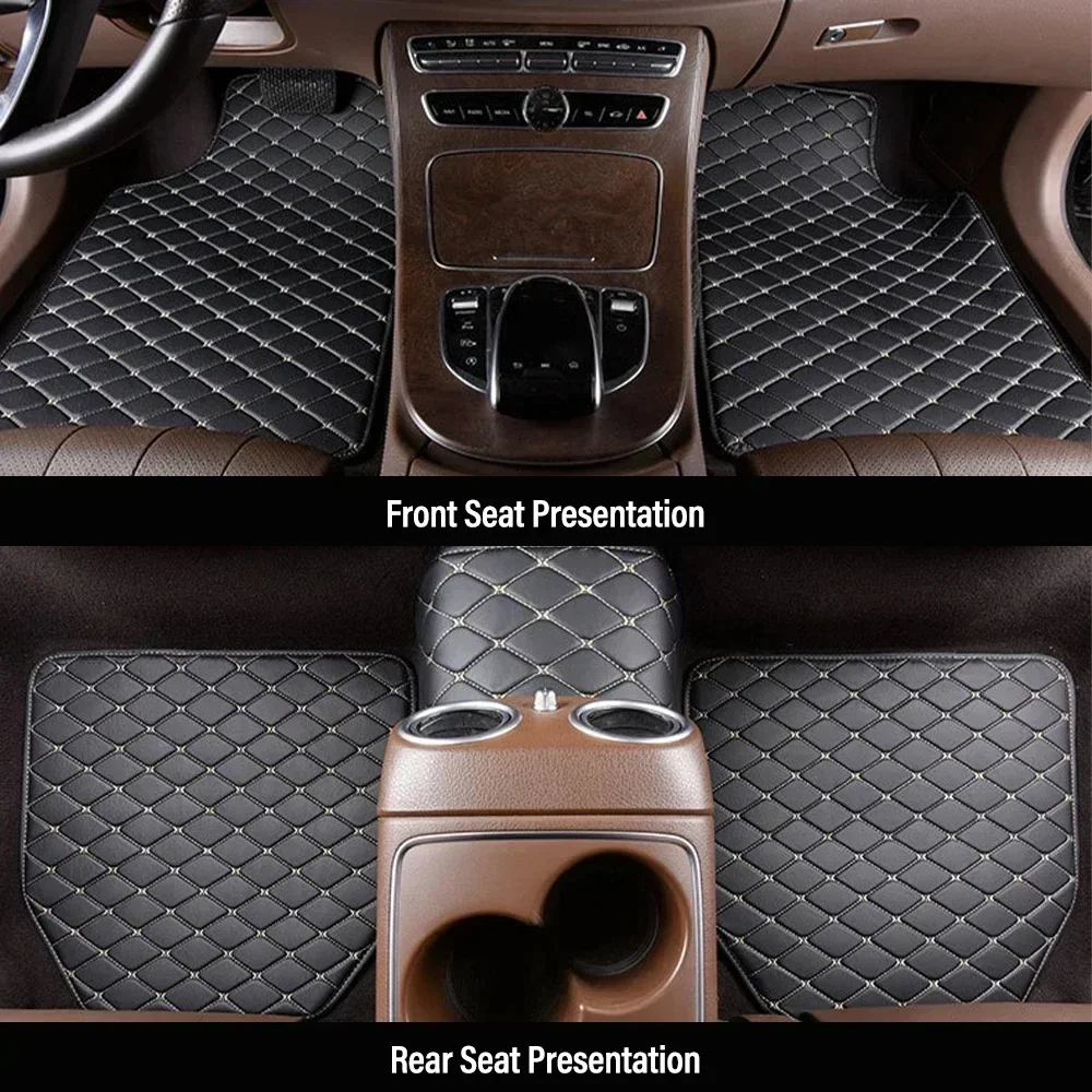Car Accessories Rear - Car Floor Mats 4PCS Universal PU