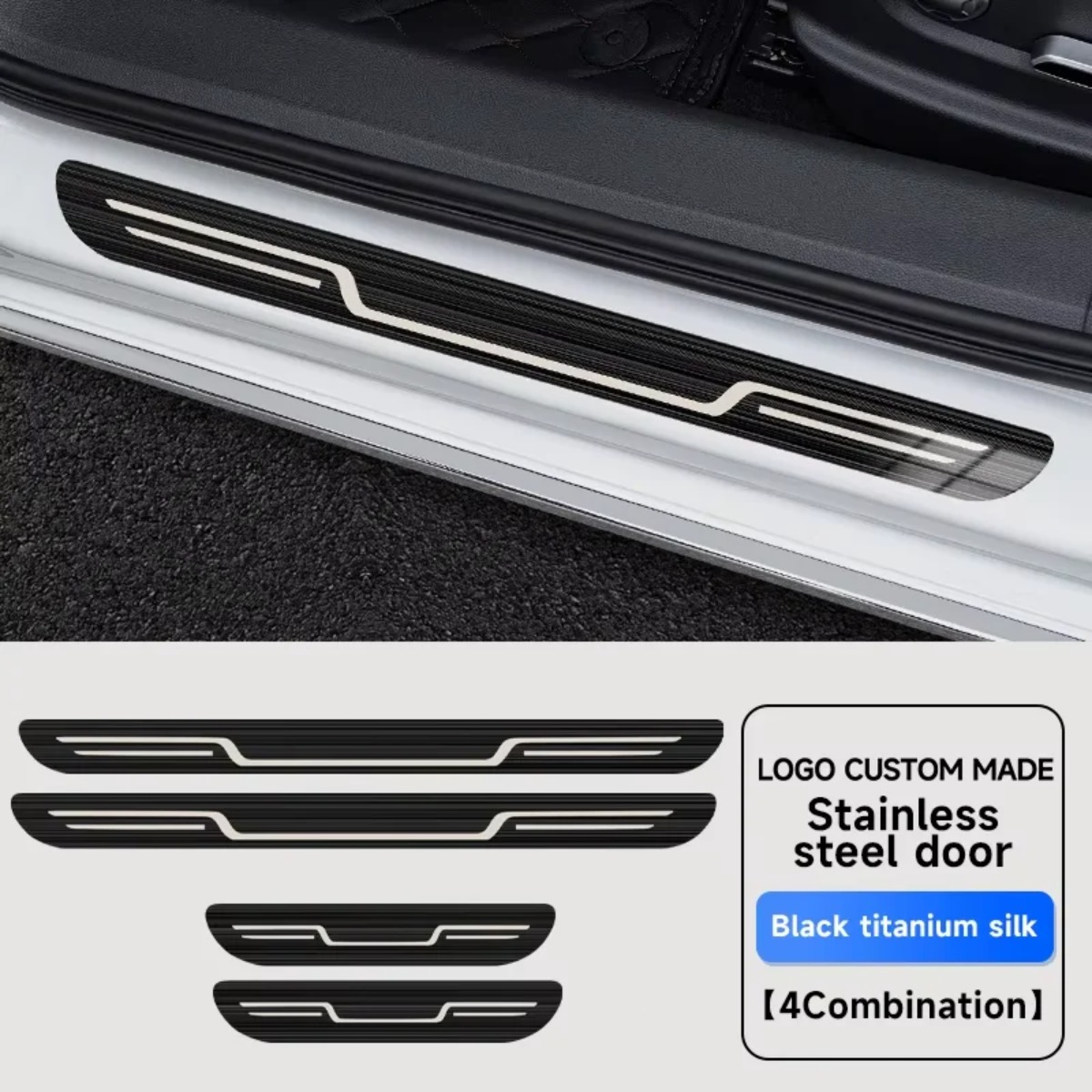 Car Accessories Tape - Car Door Sill Strip Stainless Steel