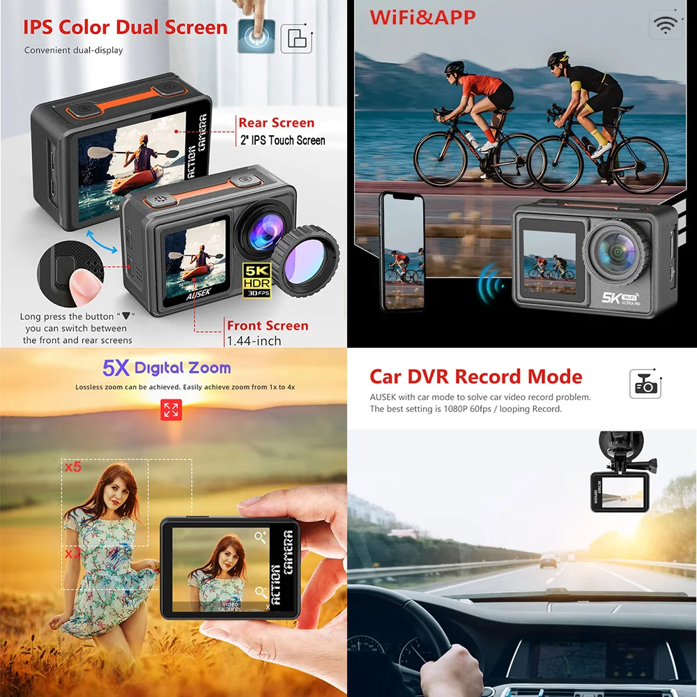 AUSEK S81ER Hành Động Máy Ảnh  - đánh giá và giá Car Accessories Online
