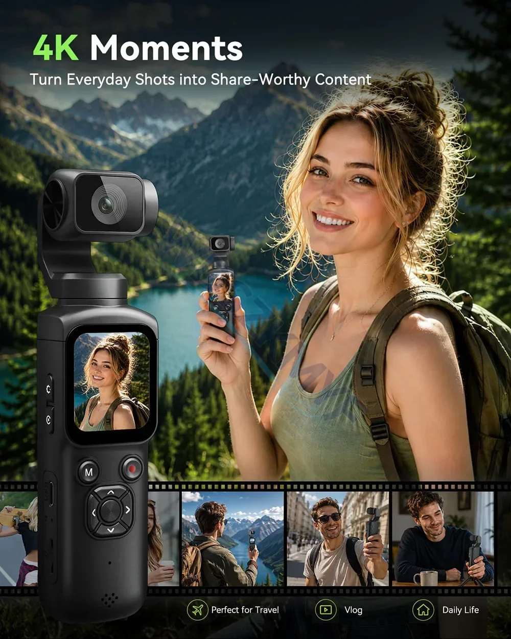 330° Face Track 4K Portable Ac - đánh giá và giá Car Accessories Online