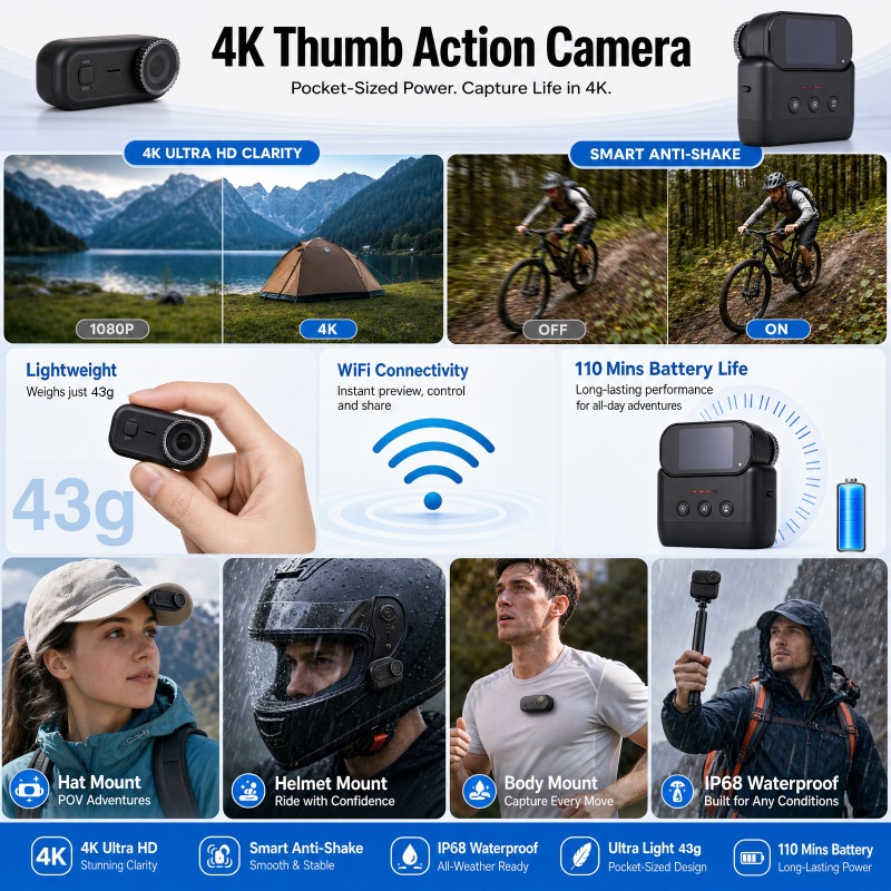 APEX Action 4K Camera  Mini PO - đánh giá và giá Car Accessories Online