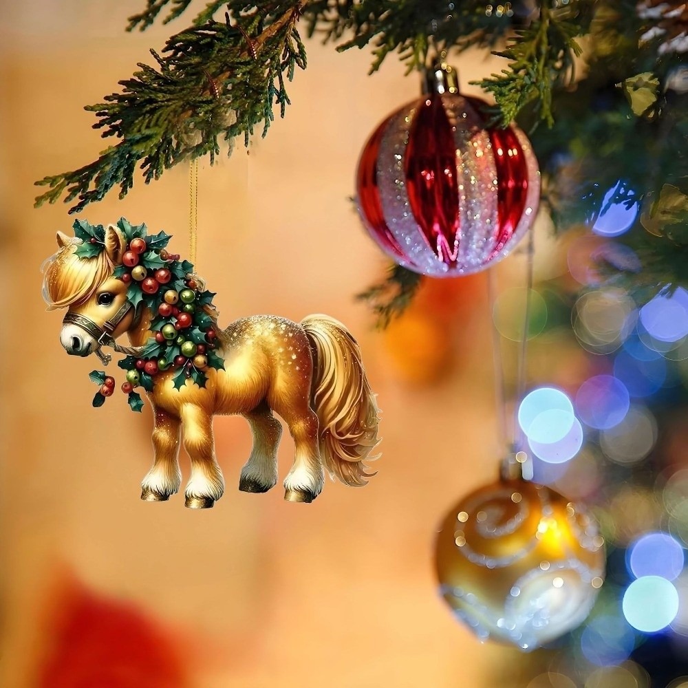 2D Flat Christmas Hanging Pend - đánh giá và giá Car Accessories Xmas Gifts