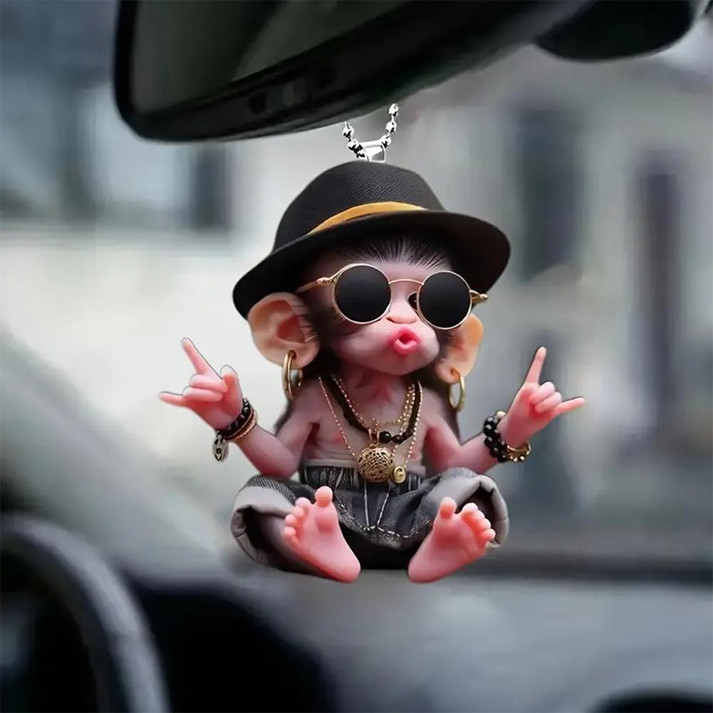 Monkey Keychain Creative Carto - đánh giá và giá Car Accessories Xmas Gifts