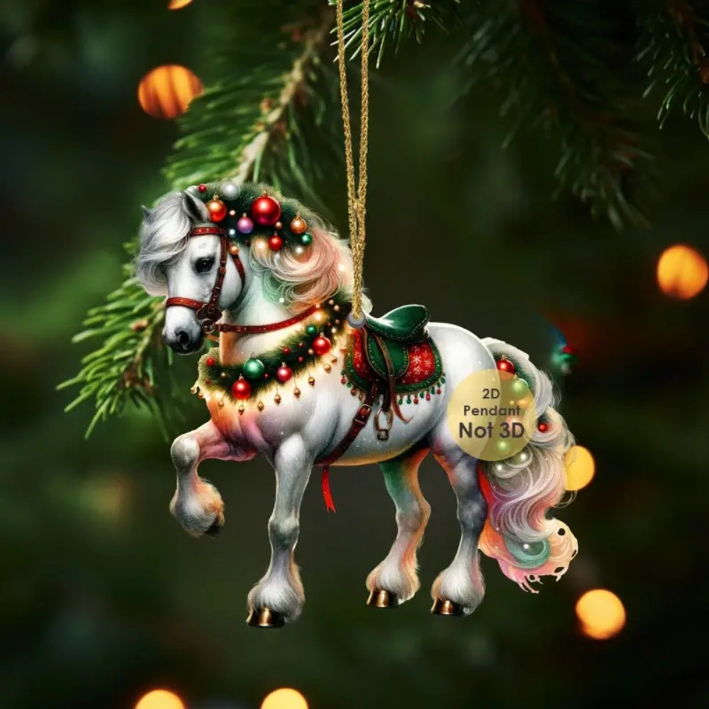 2D Flat Christmas Hanging Pend - đánh giá và giá Car Accessories Xmas Gifts