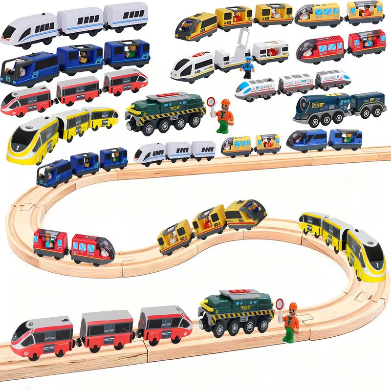 Wooden Railway Train Locomotiv - đánh giá và giá Car Accessories Xmas Gifts