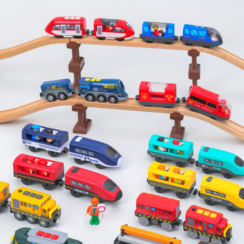 Wooden Railway Train Locomotiv - đánh giá và giá Car Accessories Xmas Gifts