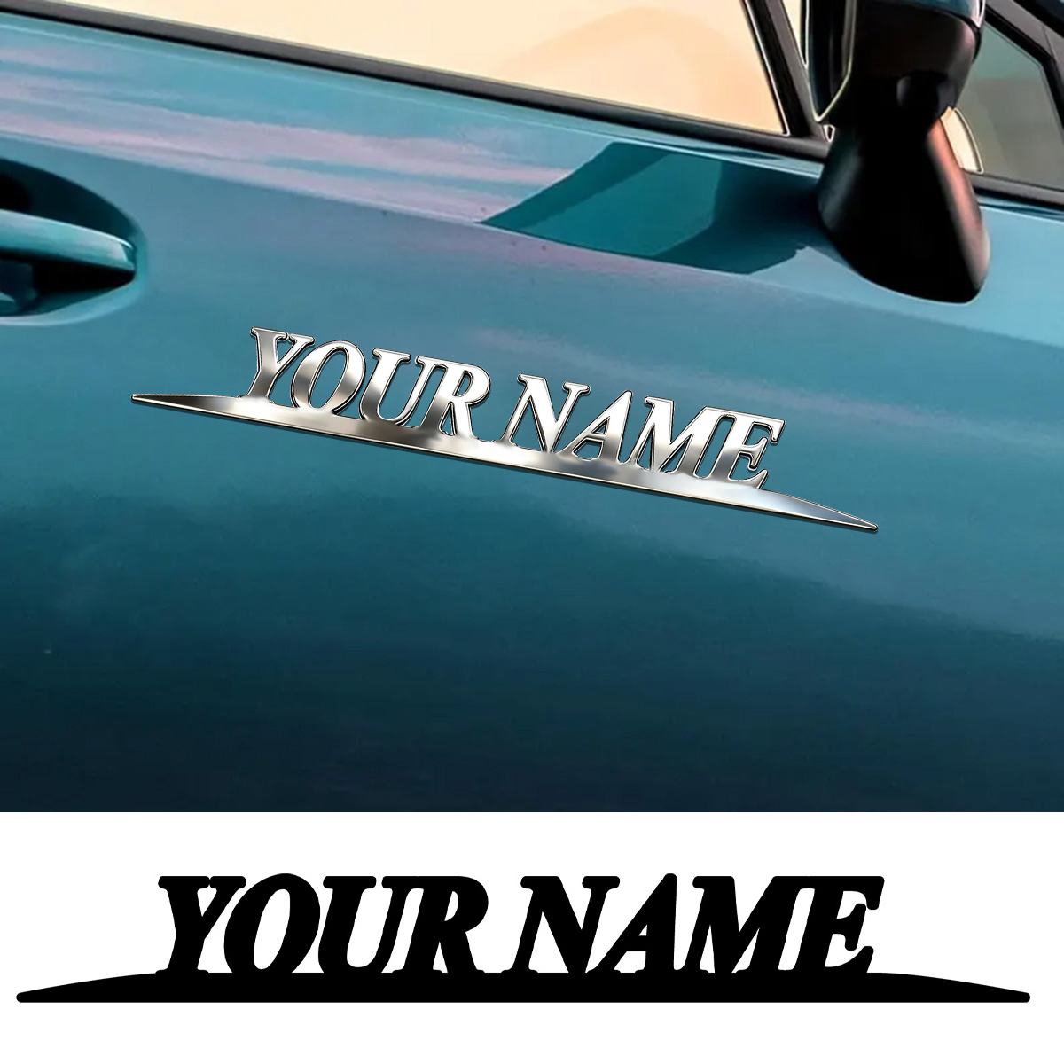 Metal Trendy YOUR NAME Sticker - đánh giá và giá Car Accessories Rear