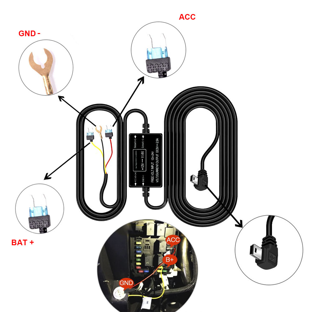 HGDO Dash Cam Dây Cứng Bộ Mini - đánh giá và giá Car Accessories Online