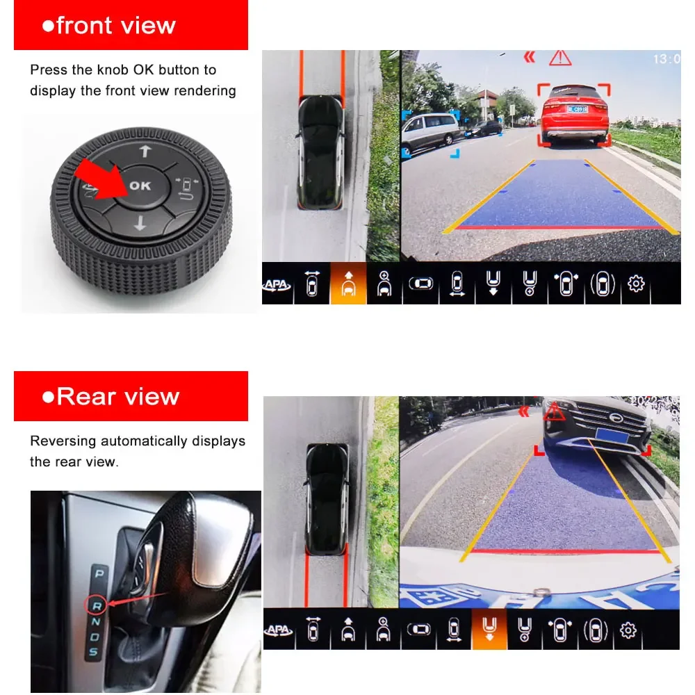 Smartour 1080P AHD 4K 3d 360 c - đánh giá và giá Rear Camera For Car
