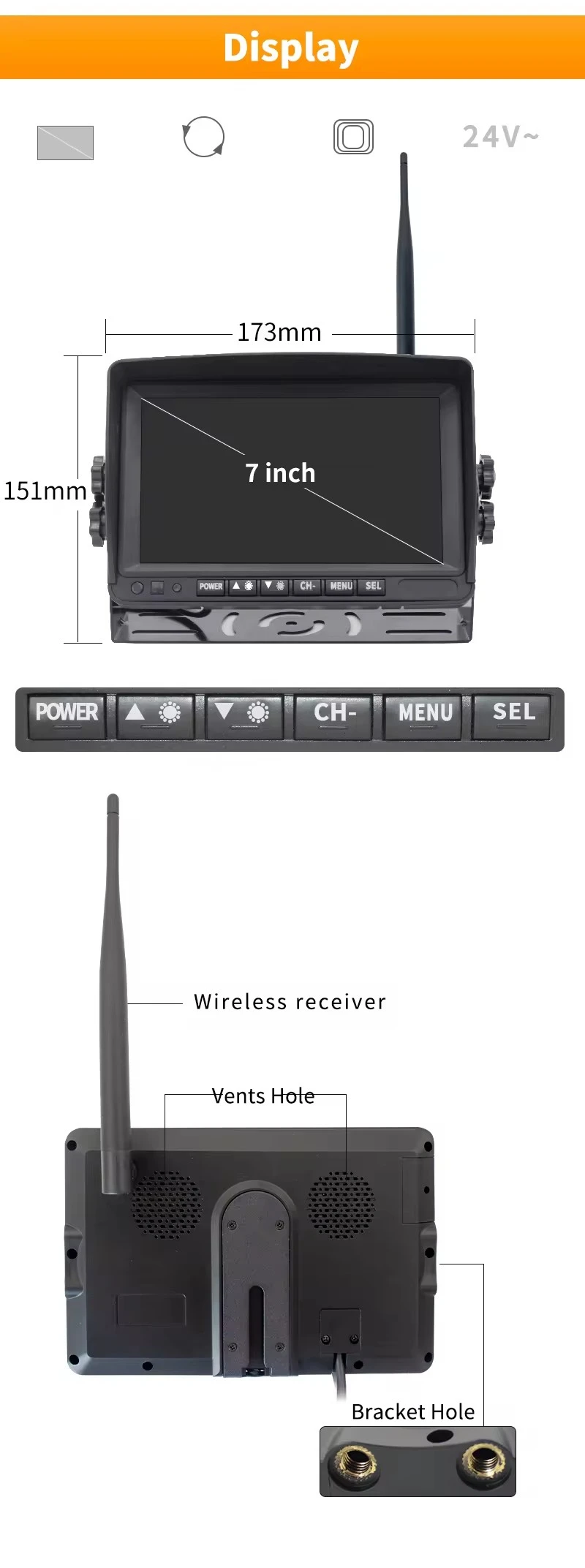 720P Wireless RV Backup Camera - đánh giá và giá Rear Camera For Car