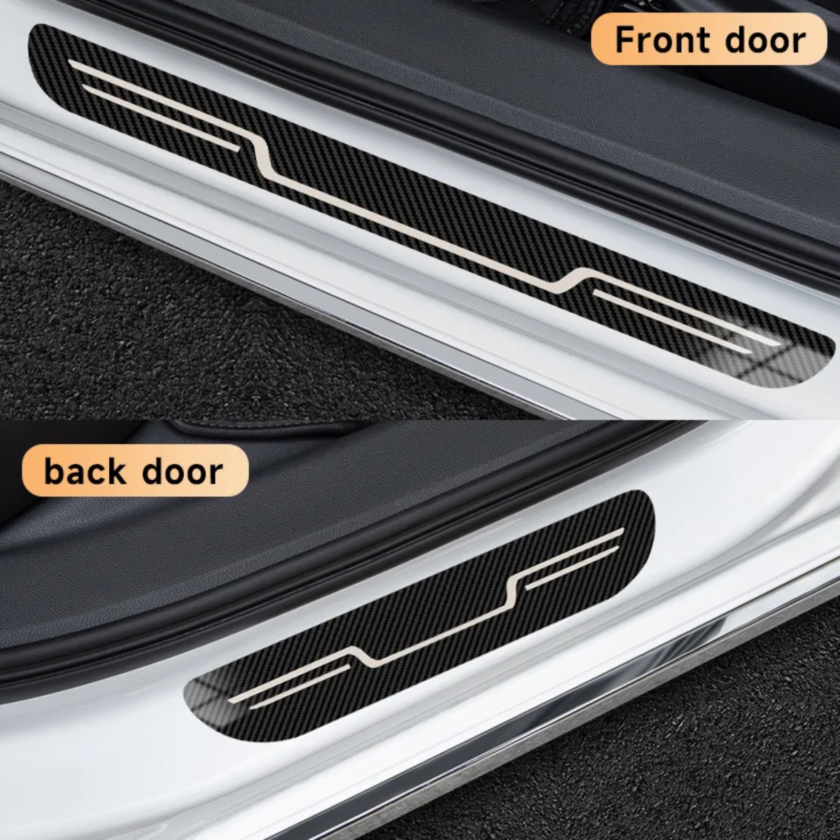 Car Door Sill Strip Stainless  - đánh giá và giá Car Accessories Tape