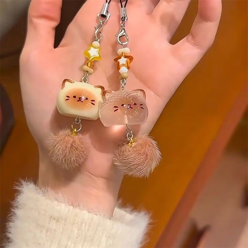 5Pcs Cartoon Graffiti Cat Key  - đánh giá và giá Car Accessories Xmas Gifts