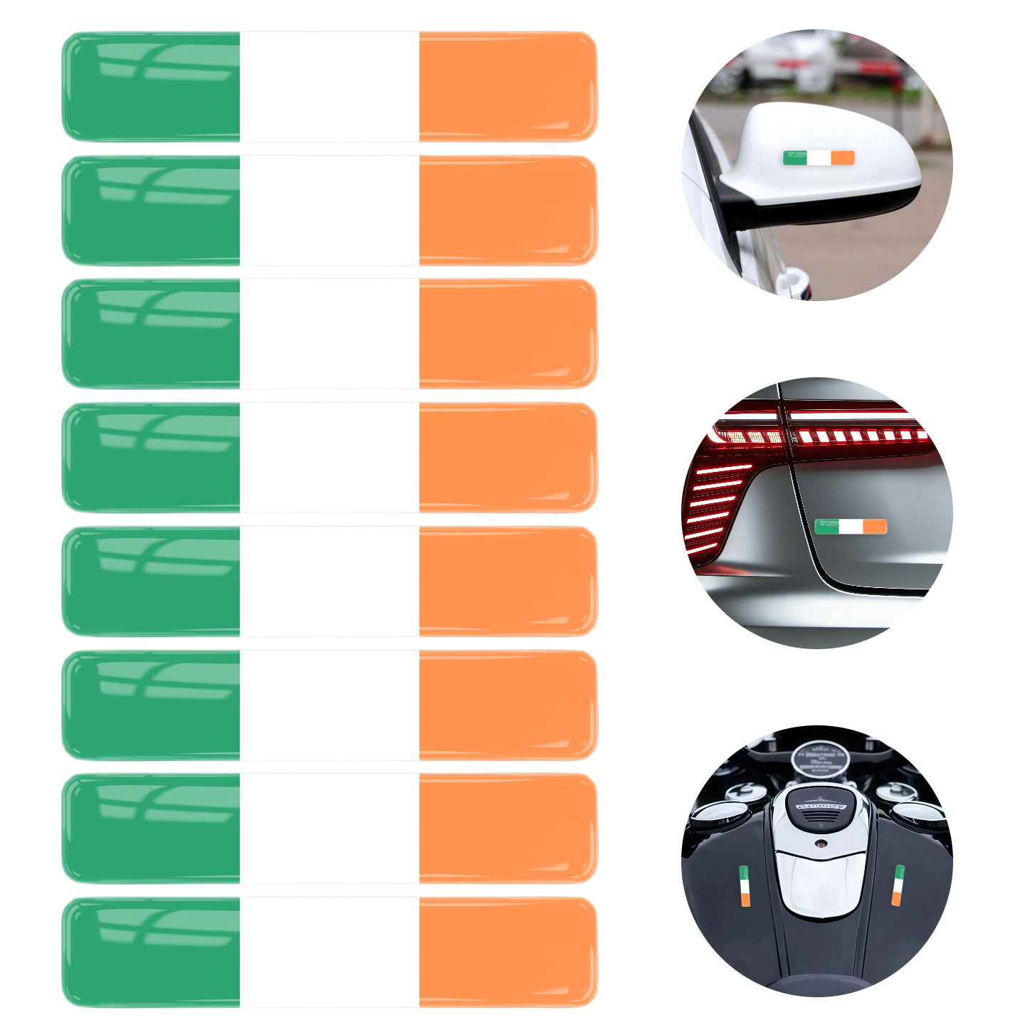 8pcs 3D Gel Epoxy Car Decal St - đánh giá và giá Car Accessories Ireland