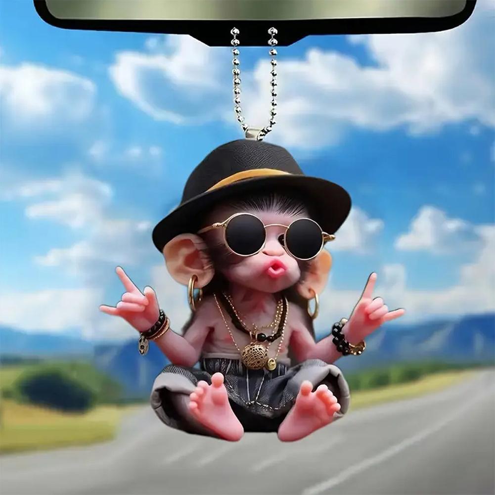 Monkey Keychain Creative Carto - đánh giá và giá Car Accessories Xmas Gifts